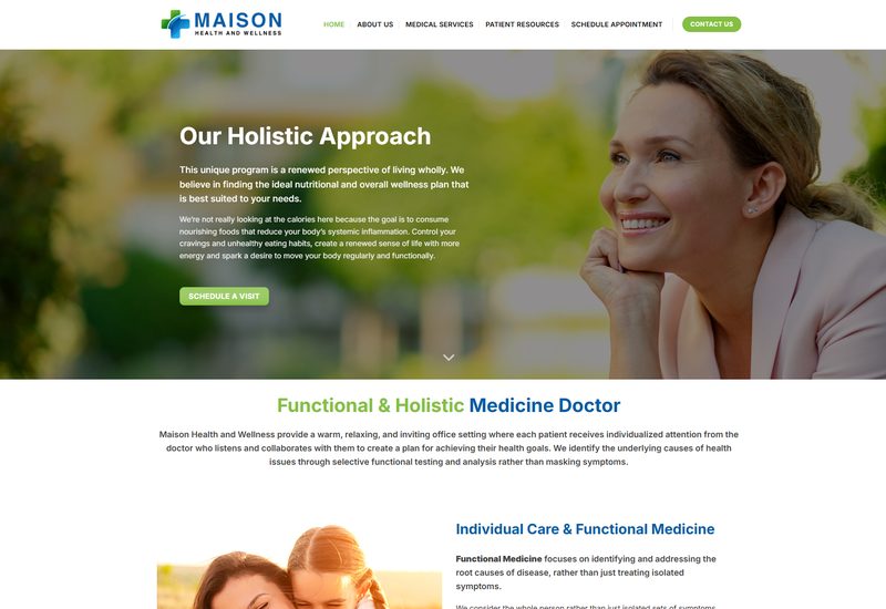 Maison Health Website | Spiralmode Design Studio Maison Health Website